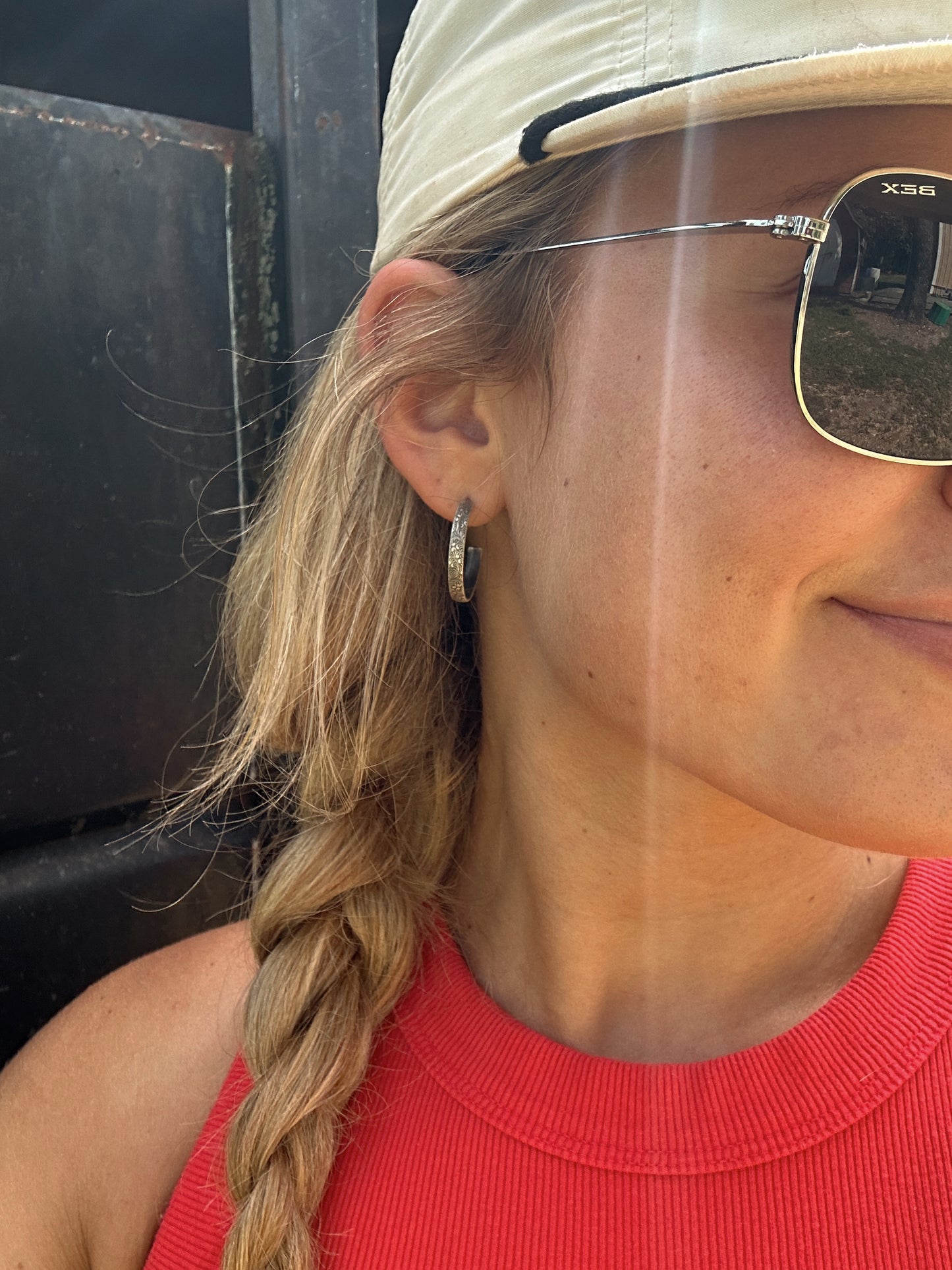 Patterned Hoop Earrings
